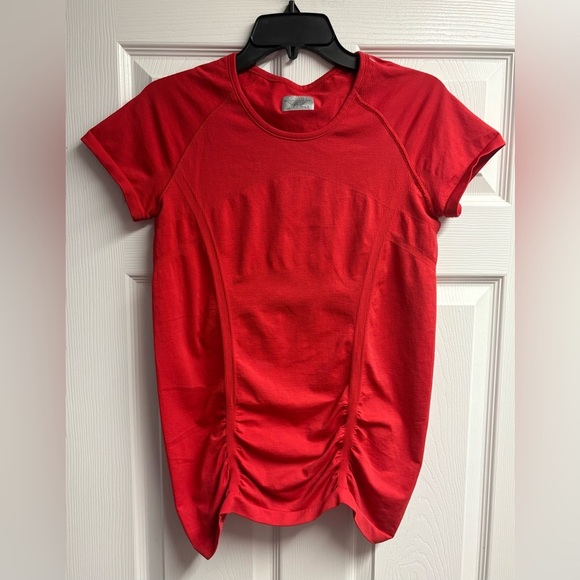 Athleta Red Fastest Track Athletic Tee Size Large - Picture 2 of 5